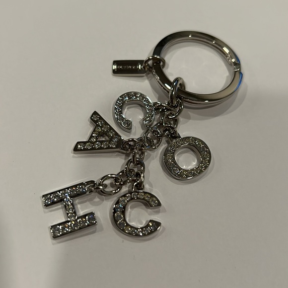NWOT COACH Vintage Crystal Pave Diamond
Silver Purse Charm Keychain Fob - Picture 2 of 4